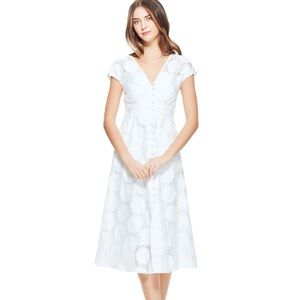 Pearl by Lela Rose Fil Coupe V Neck Dress